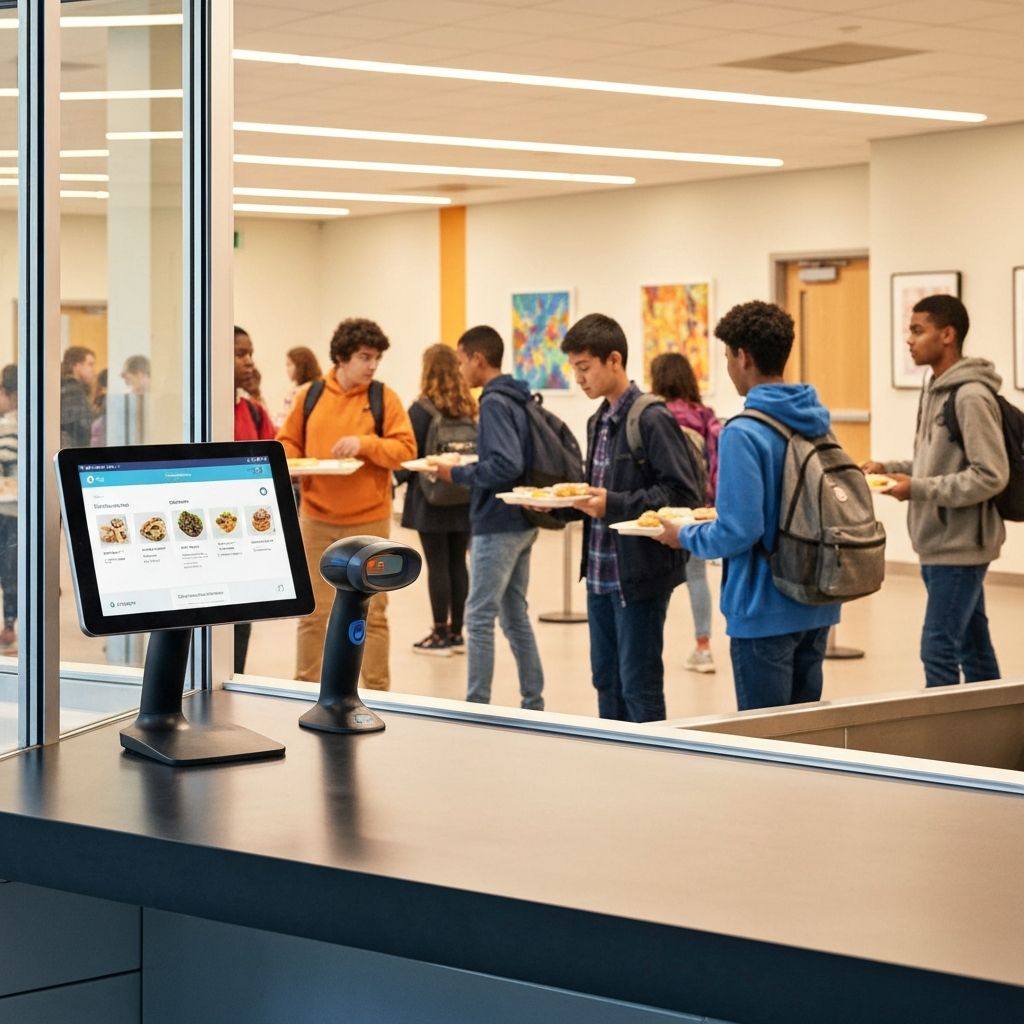 SchoolBitez Point of Sale system in a school cafeteria